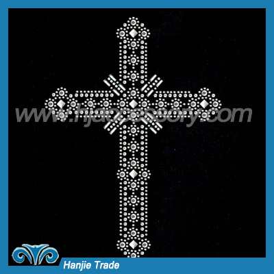 Hot-fix Rhinestone Transfers With Cross Design