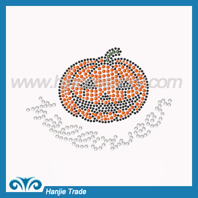 Trendy China A hot fix rhinestione motif with Pumpkin Design