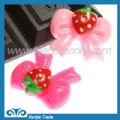 DIY resin cabochons strawberry bow for phone decoration