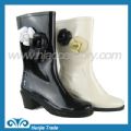 Womens Flowers Detailed Rubber Rain Boots