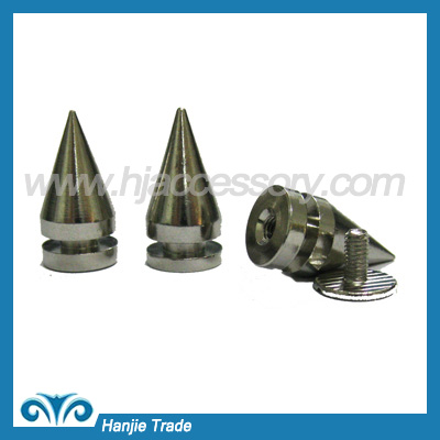 Bulk Metal Punk Spikes Studs Screw Back in Silver Color