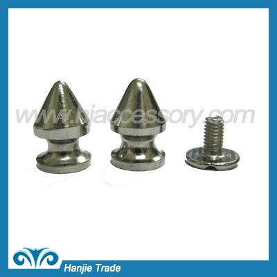 Bulk Metal Rock Spikes Tree Screw Back in Silver Color