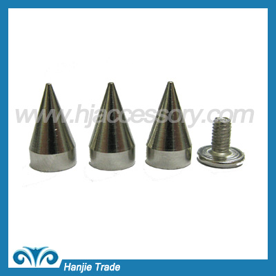 Bulk Metal Punk Spikes Studs Screw Back in Silver Color