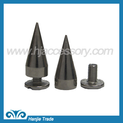 Bulk Metal Punk Spikes Studs Screw Back in Silver Color