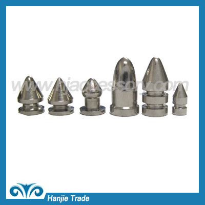 Bulk Silver Punk Spikes Studs Screw Back in Shoes