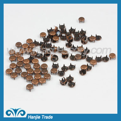 Anti-Copper Solid Brass Round Spot Flat Nailhead Stud for Leather Collar