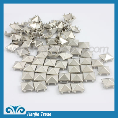 Silver Pyramid Stud Decorative Brass Nailhead for Leather