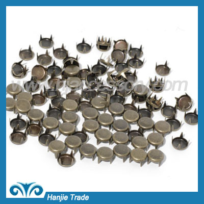 Anti-Copper Solid Brass Round Spot Flat Nailhead Stud for Leather Collar