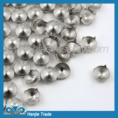 Silver Round Target Metal Stud Prong Nailhead for Shoes