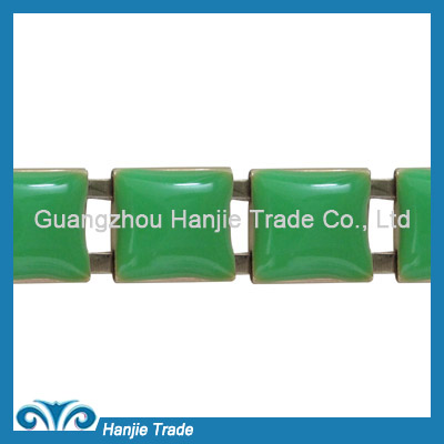 Wholesale Fancy Square Green Chain IN HOT SALE