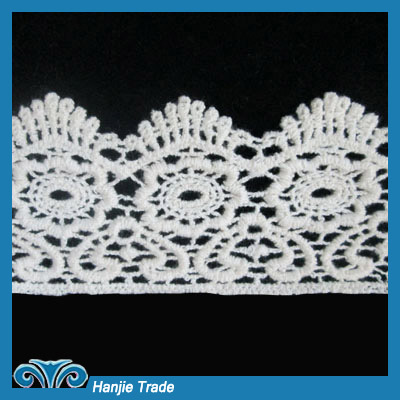 Newest Attractive White Floral Embroidered Trim Design Style#4-2004