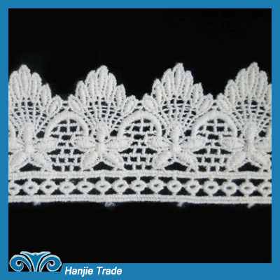 2012 Salable Snow-White Flower Lace Trim for Bra & Lingerue#4-2006