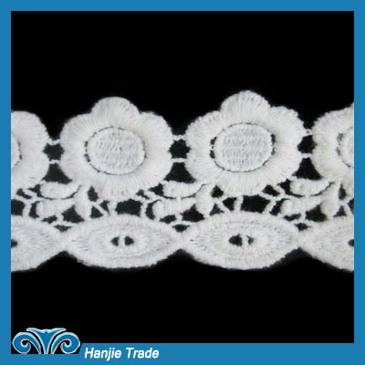 2012 Salable Snow-White Flower Lace Trim for Bra & Lingerue