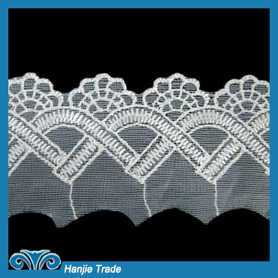 Wholesale Gorgeous White Bridal Polyester Embroidery Lace Trim #4-2065