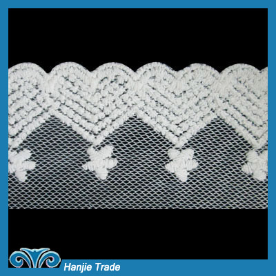 Bulk Rayon Lace on White Mesh #4-2079