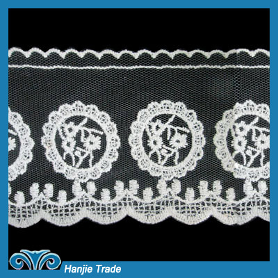 Bulk Rayon Lace on White Mesh #4-2080