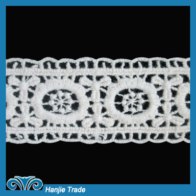 Newest Attractive White Floral Embroidered Trim Design Style#4-2003