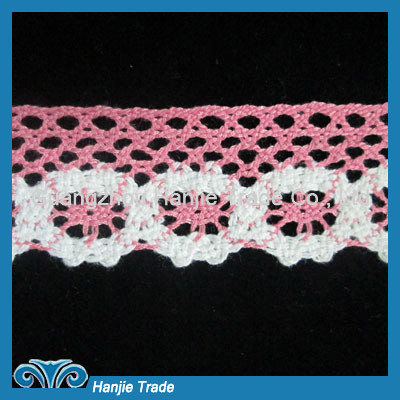 Wholesale Lace Embroidered Cotton Lace Trim #4-2185