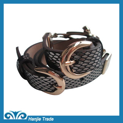 Hot Sale Snake Skin Print Belt for Women in Wholesale