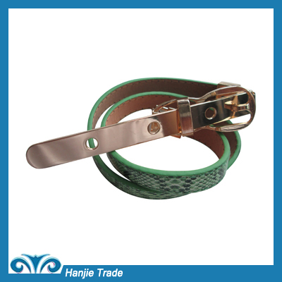 Hot Sale Sexy Green Snake Print Metal Belt for Women in Wholesale