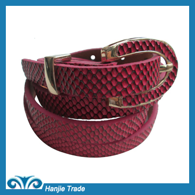 Wholesale Rose Red Snake Leather Belts for Women