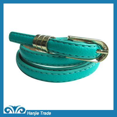 Wholesale Skinny Green Leather Belts for Women