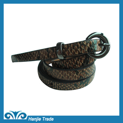 Wholesale Skinny Snake Leather Belts for Ladies