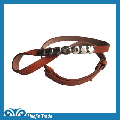 Wholesale New Design Skinny Brown Belts for Dresses