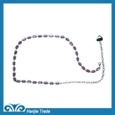 Wholesale Fashion Purple Bead Chain Belts for Women