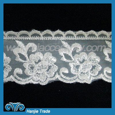 Wholesale Floral Polyester Embroidery Lace Trim Design