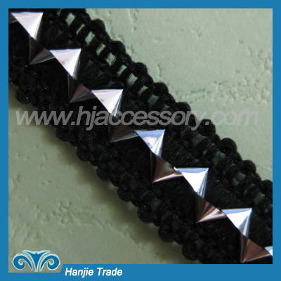 Wholesale Samosa Knitted Lace Trim Black Garment Accessories