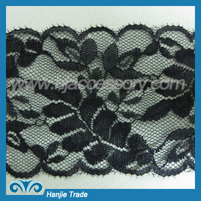 Exquisite Fashion Black Stretch Galloon Lace
