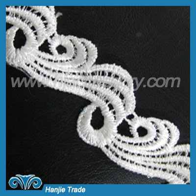 1 Yards White Sea Wave Lace Trim Applique For Custom