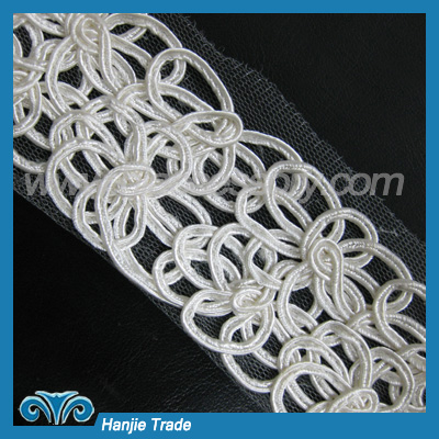 Wholesale High quality White Cording Lace Garment Accessories