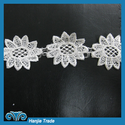 Wholesale Floral Guipure Lace Trim White For Garment Accessories