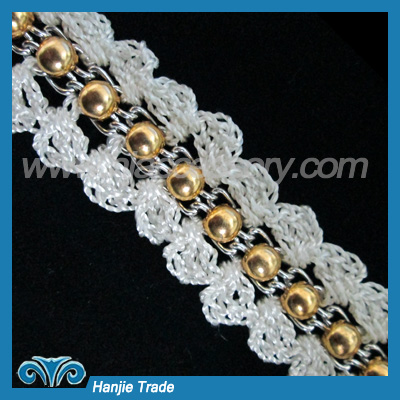 Wholesale Popular Beaded Knitted Trims Design