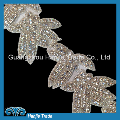 	New Design Rhinestone Trimming for Wedding Gown Belt