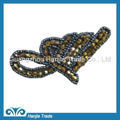 handmade hot fix crystal rhinestone patch