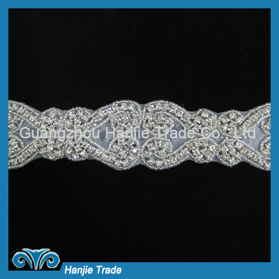 2014 new design handmade hot fix rhinestone trimming