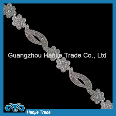 Wholesale Rhinestone Beaded Trim for Bridal Dress