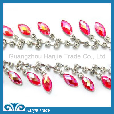 Wholesale Rhinestone Fringe in Leafs Design