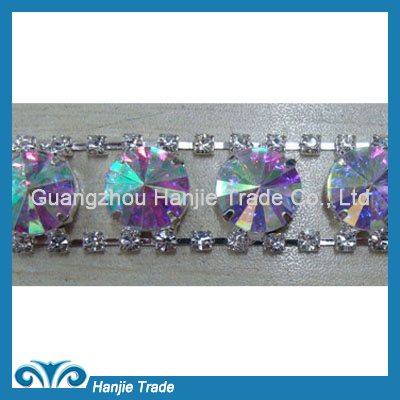 Whole Crystal AB color Rhinestone Chain for Wedding Dress