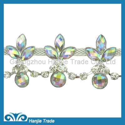 Wholesale Fancy Rhinestone Chain Trimming in Crystal AB color