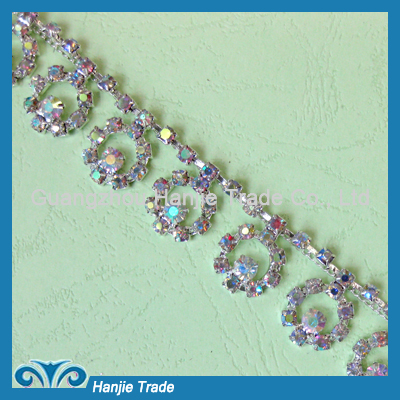 Wholesale Fancy Rhinestone Chain Trimming in Crystal AB color