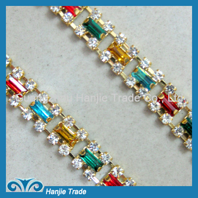 Wholesale Multi Colors Rhinestone Chain for Jewellery