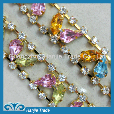 Wholesale Multi Colors Rhinestone Chain for Jewellery