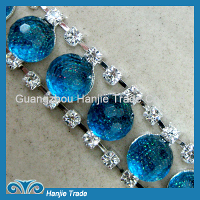 Fancy Silver Plating Rhinestone Trimming for Shoe