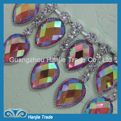 Wholesale Fancy Rhinestone Chain Trimming in Crystal AB color