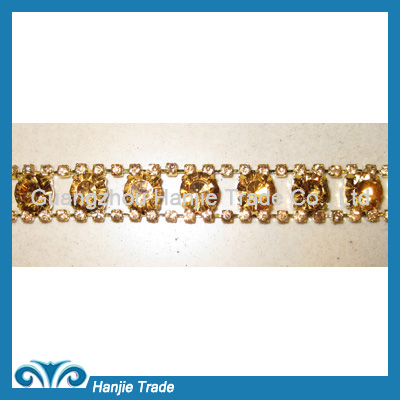 Topaz Color Rhinestone Chain in Wholesale