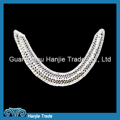 2014 popular white beading in collar garment accessories